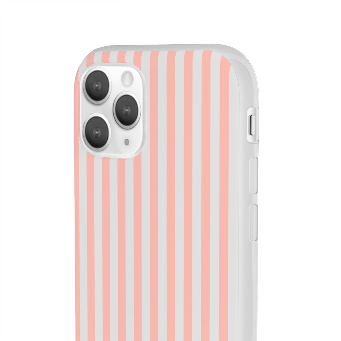 Coral Pink Stripes Flexible Phone Case iPhone Case Samsung Galaxy - Phone Case - Kristine Celestine