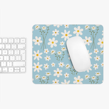 Sky Blue Daisy Mouse Pad