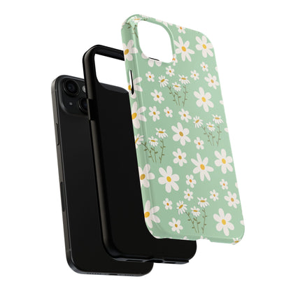 Mint Daisy Delight Tough Phone Case for iPhone and Samsung Galaxy