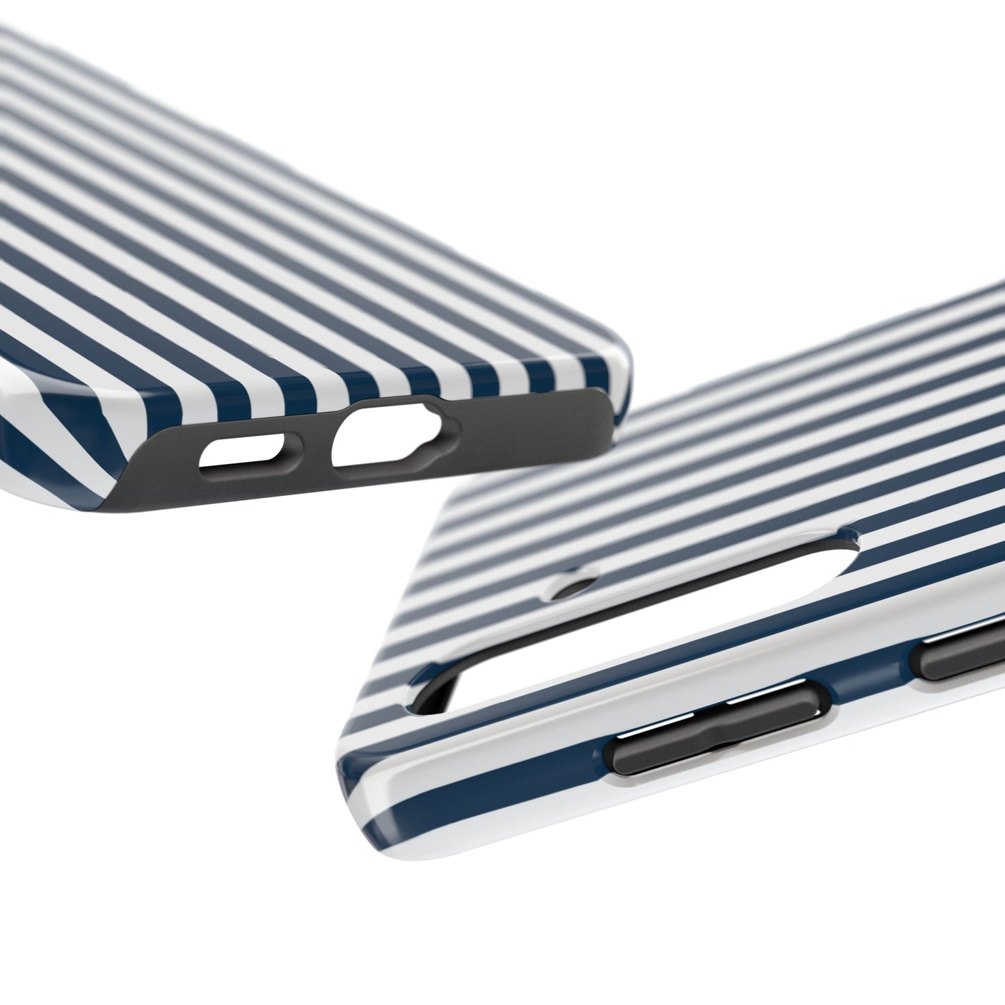 Navy Blue Stripes Tough Phone Case for iPhone and Samsung Galaxy