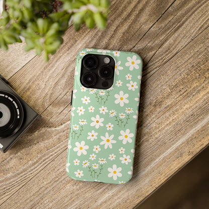 Mint Daisy Delight Tough Phone Case for iPhone and Samsung Galaxy