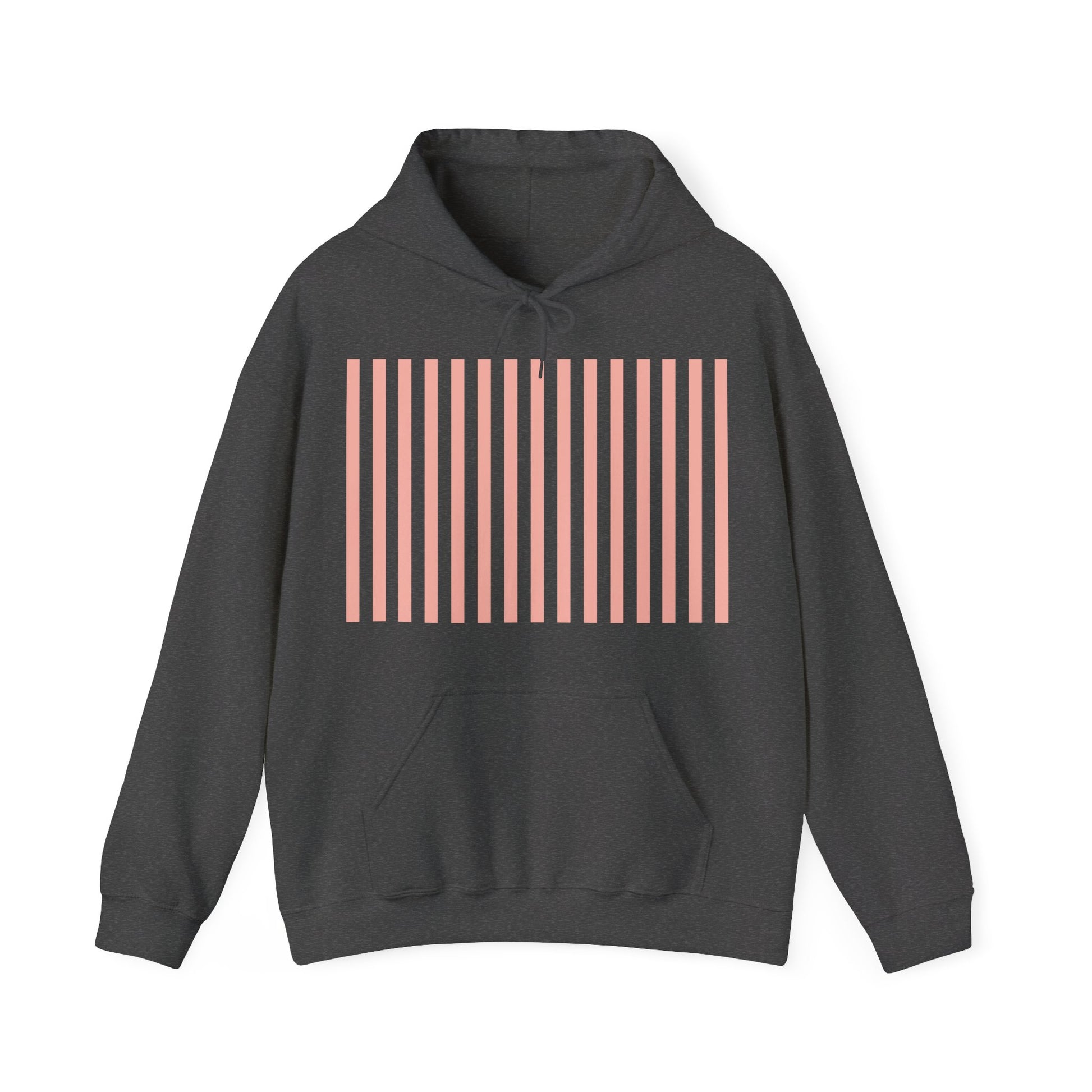 Coral Pink Stripes Hoodie - Hoodie - Kristine Celestine