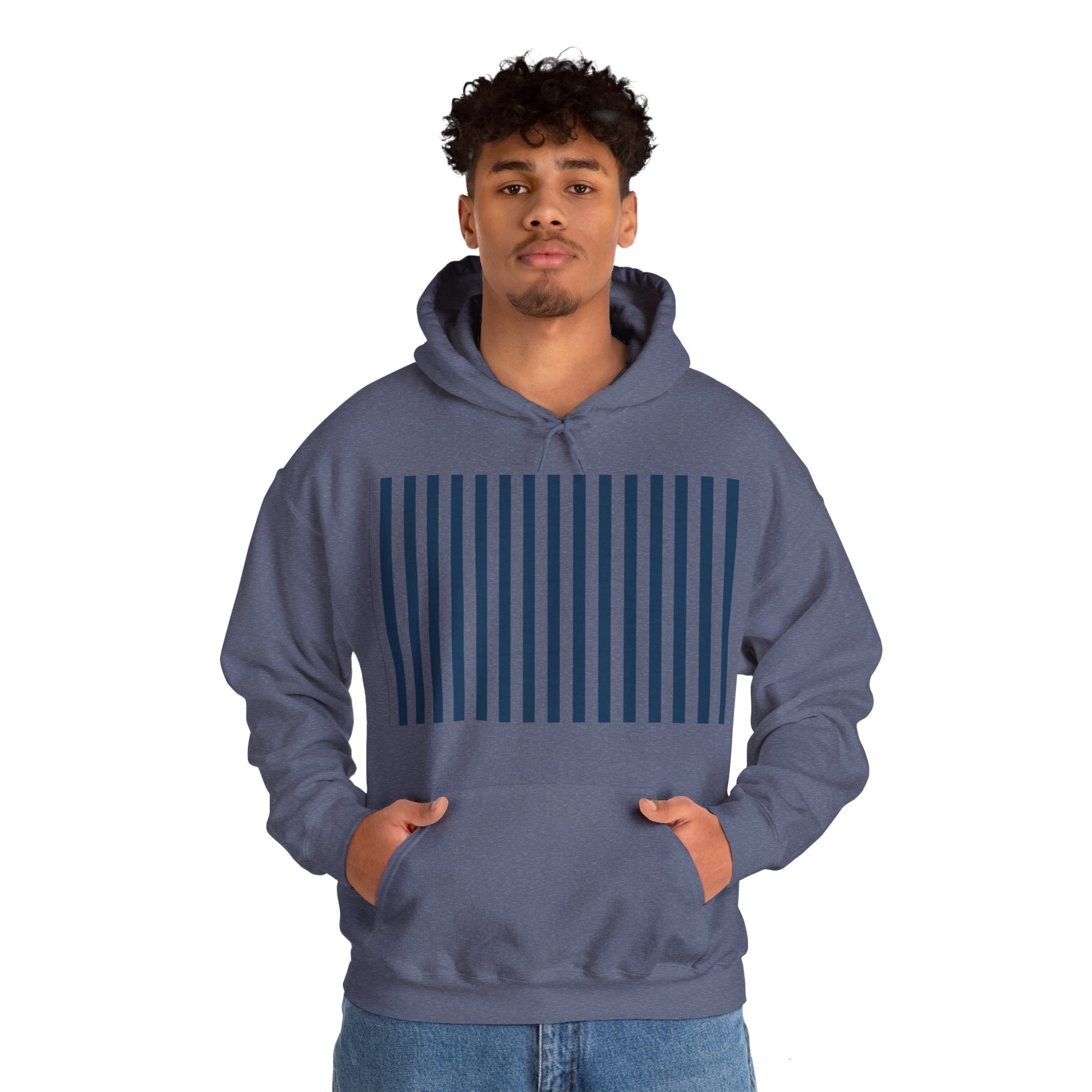 Navy Blue Stripes Hoodie - Hoodie - Kristine Celestine