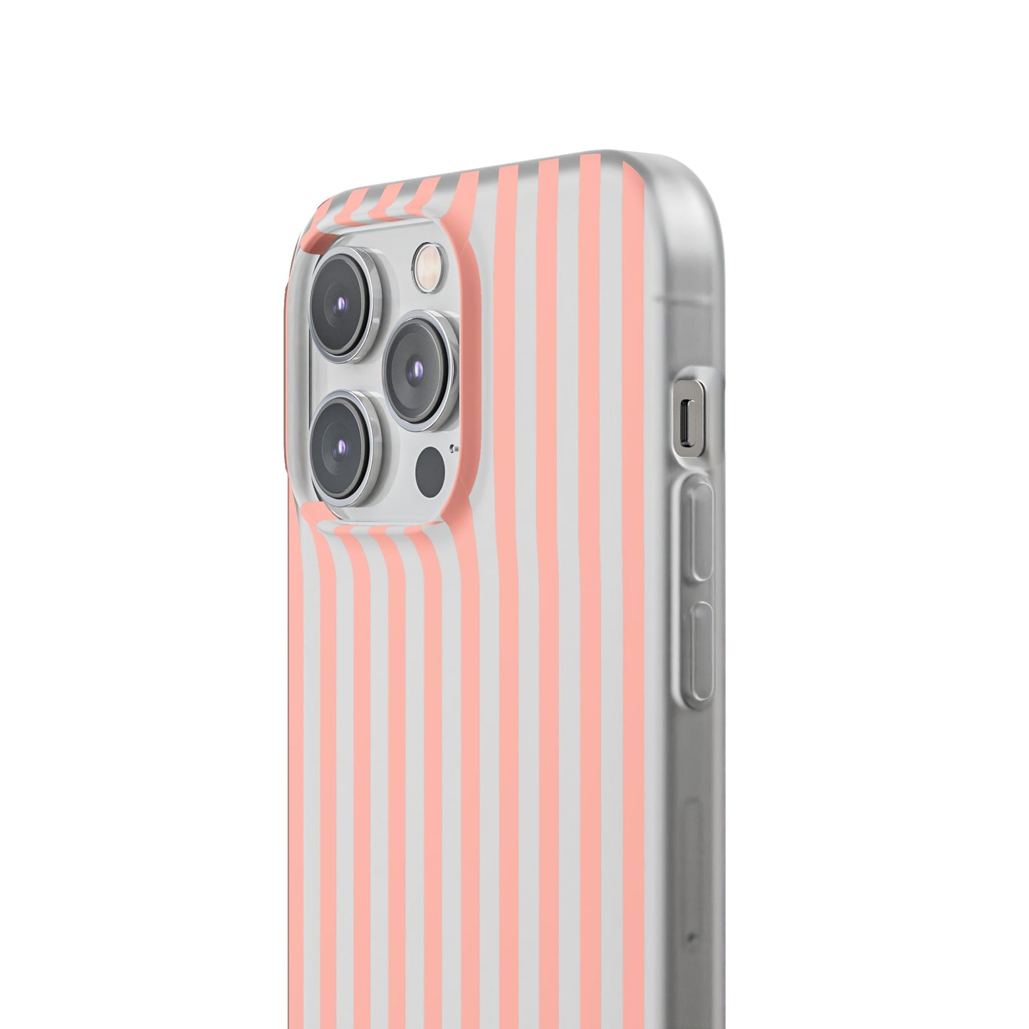 Coral Pink Stripes Flexible Phone Case iPhone Case Samsung Galaxy - Phone Case - Kristine Celestine