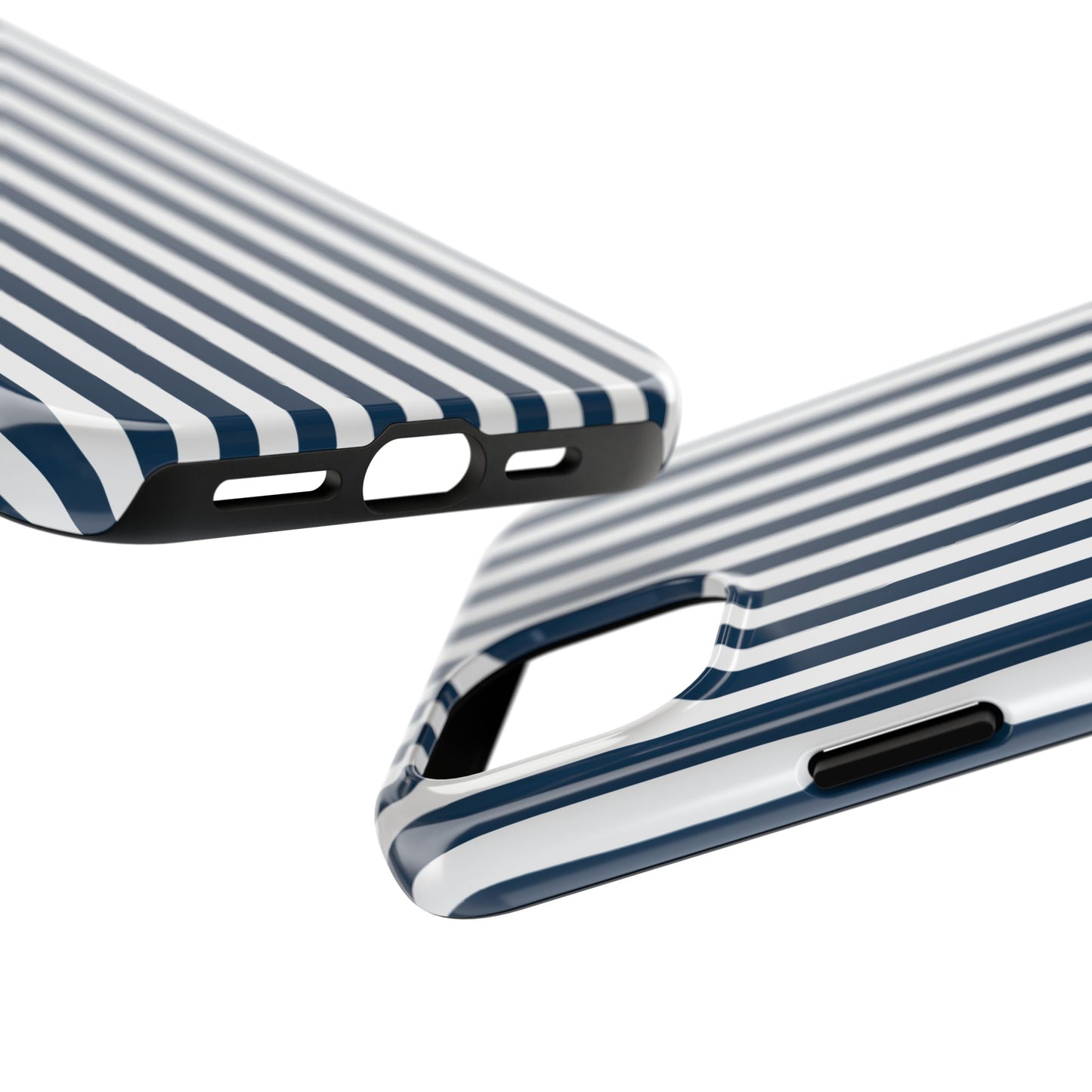 Navy Blue Stripes Tough Phone Case for iPhone and Samsung Galaxy