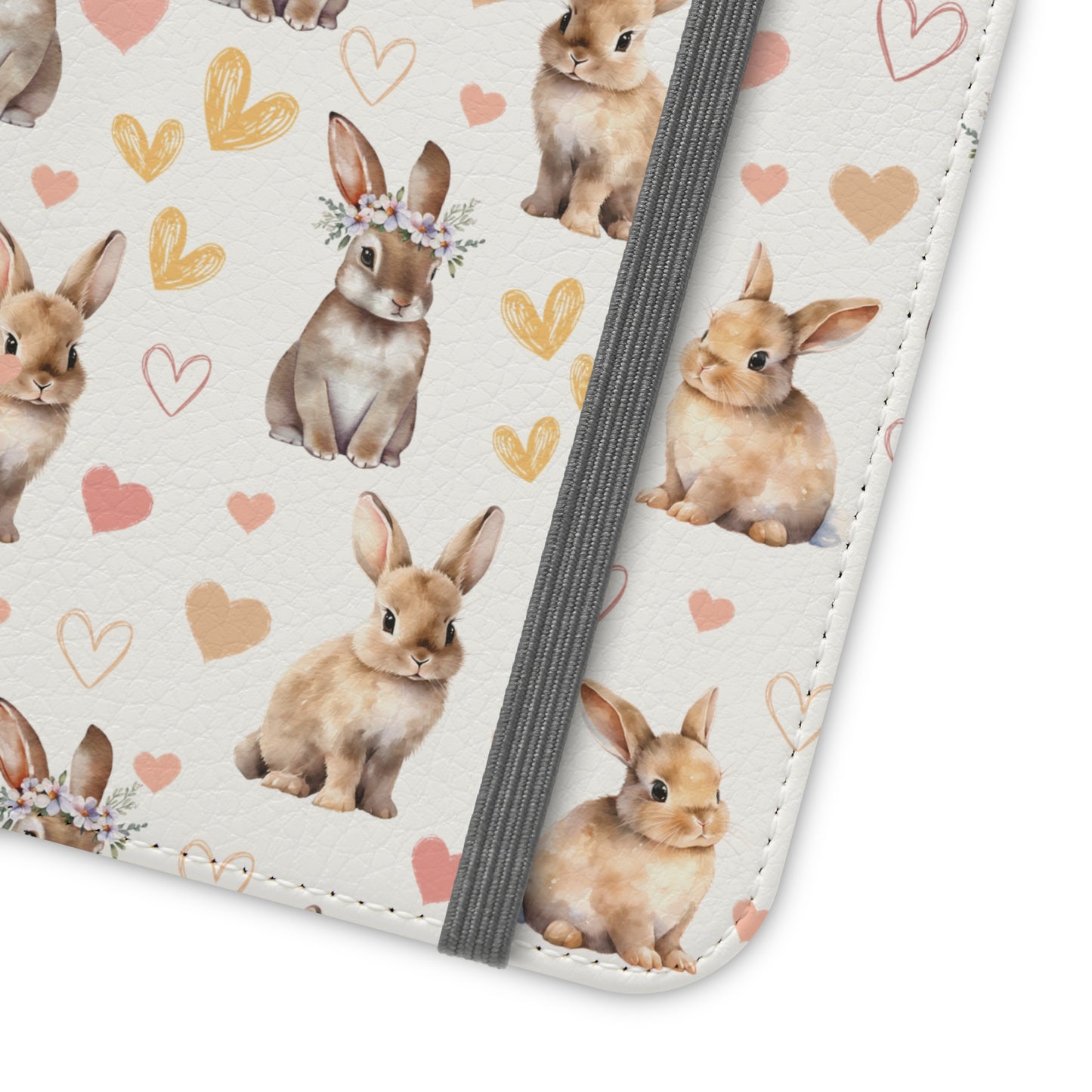 Bunny Love Flip Phone Case Cover with Pockets - Phone Case - Kristine Celestine