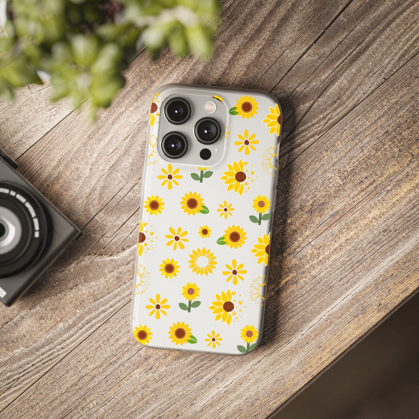 Sunflower Burst Flexible Phone Case iPhone Case Samsung Galaxy