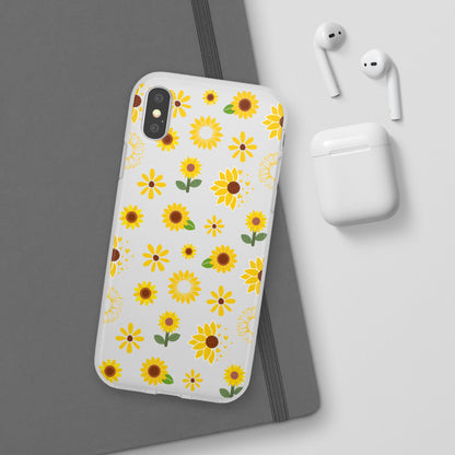 Sunflower Burst Flexible Phone Case iPhone Case Samsung Galaxy