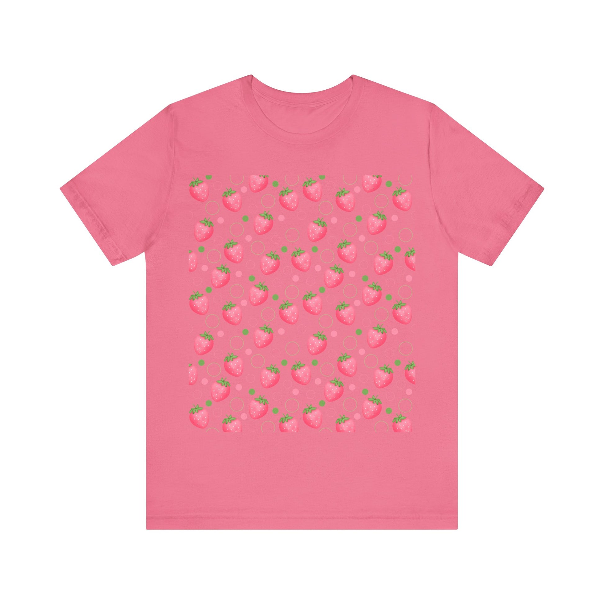 Pink Strawberry Bubbles Shirt - T - Shirt - Printify - Kristine Celestine