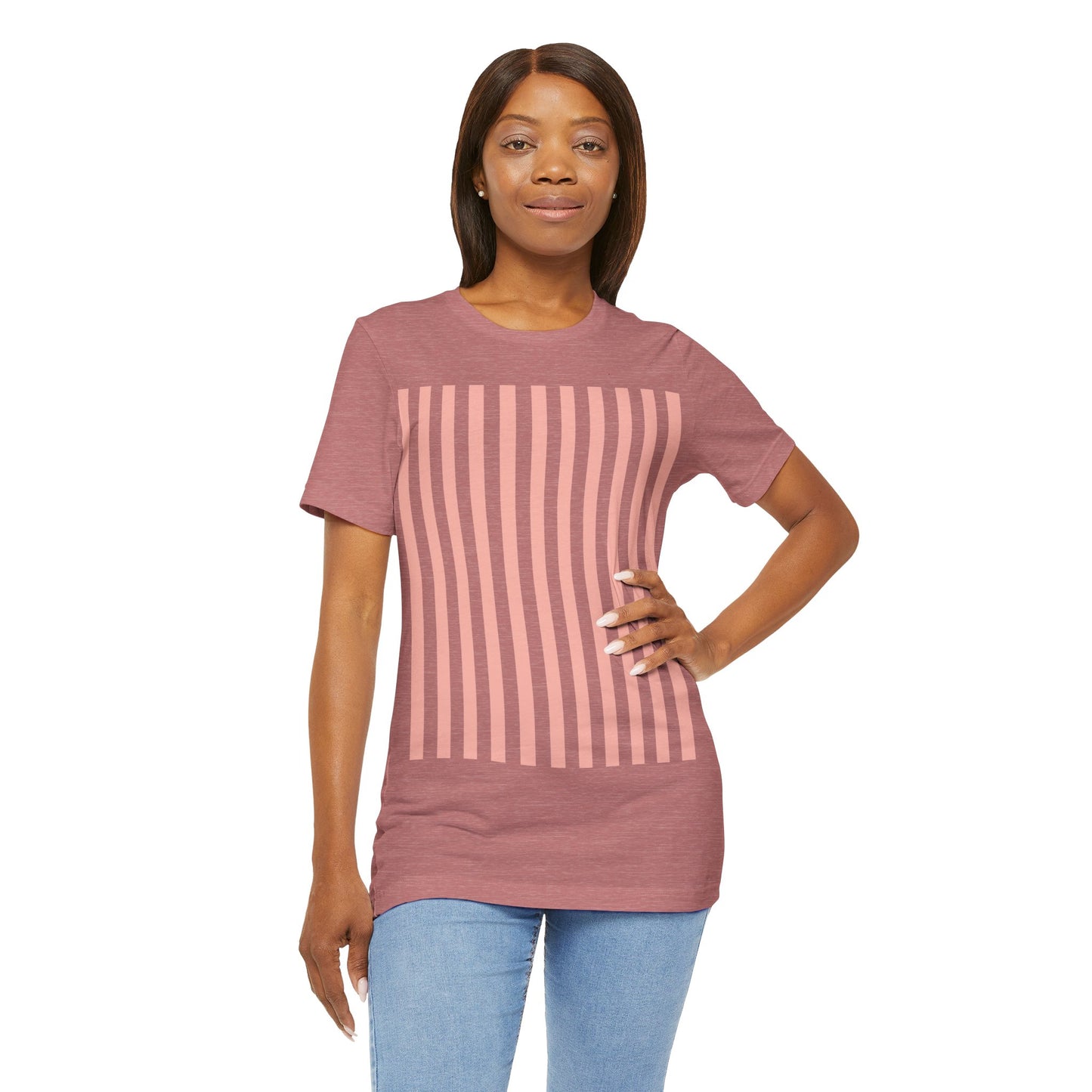 Coral Pink Stripes Shirt