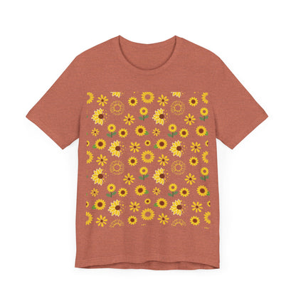 Camisa unisex con ráfaga de girasol