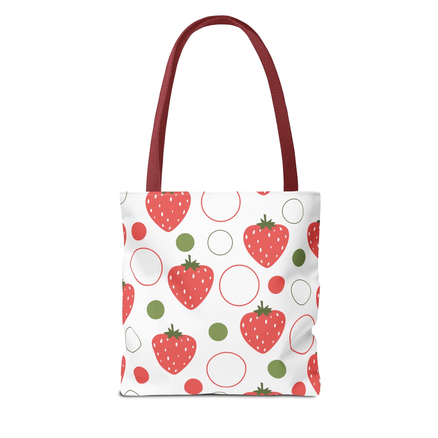 Red Strawberry Bubbles Tote Bag - Bags - Kristine Celestine