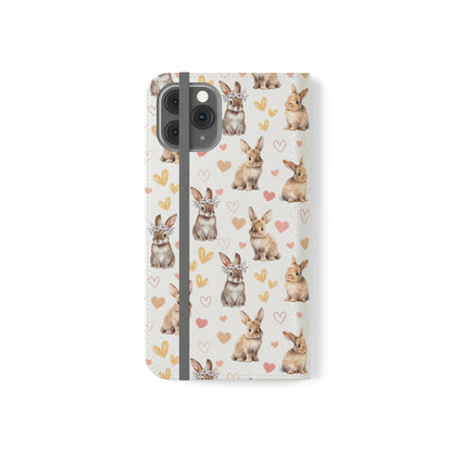 Bunny Love Flip Phone Case Cover with Pockets - Phone Case - Kristine Celestine