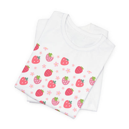 Strawberries and Daisies T - Shirt - T - Shirt - Kristine Celestine