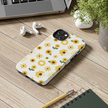 Sunflower Burst Tough Phone Case for iPhone and Samsung Galaxy