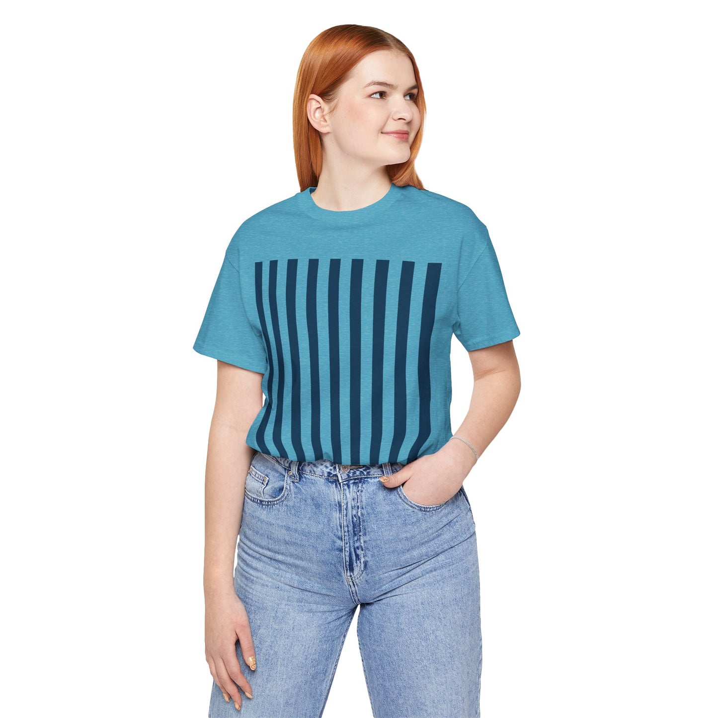 Navy Blue Stripes Shirt Royal Blue T-Shirts