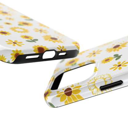 Sunflower Burst Tough Phone Case for iPhone and Samsung Galaxy