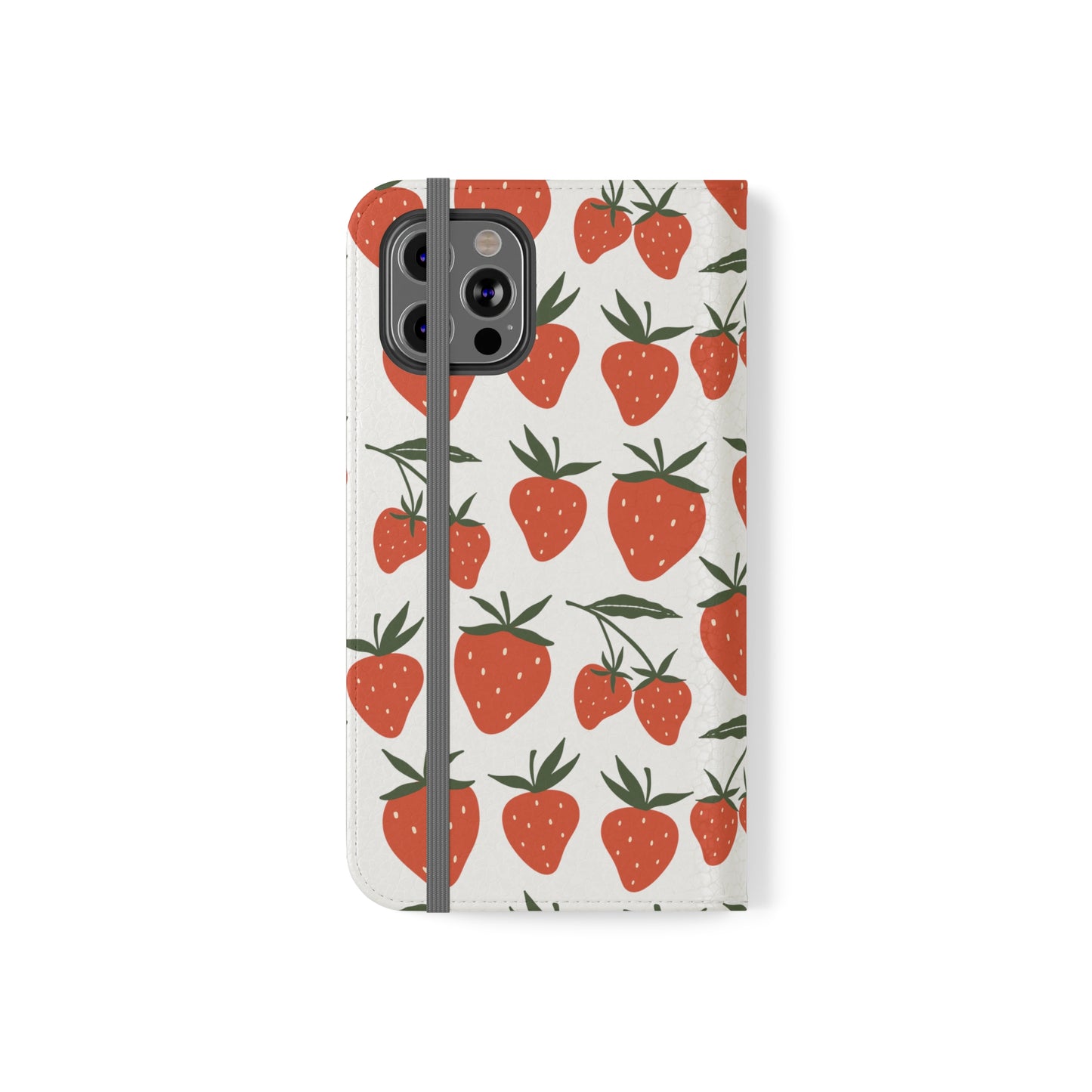 Tropical Strawberry Flip Phone Case Cover with Pockets - Phone Case - Kristine Celestine