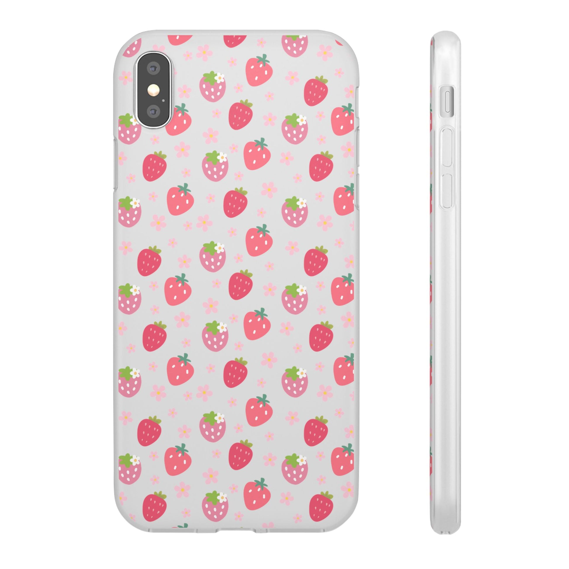 Strawberries and Daisies Flexible Phone Case iPhone Case Samsung Galaxy - Phone Case - Kristine Celestine