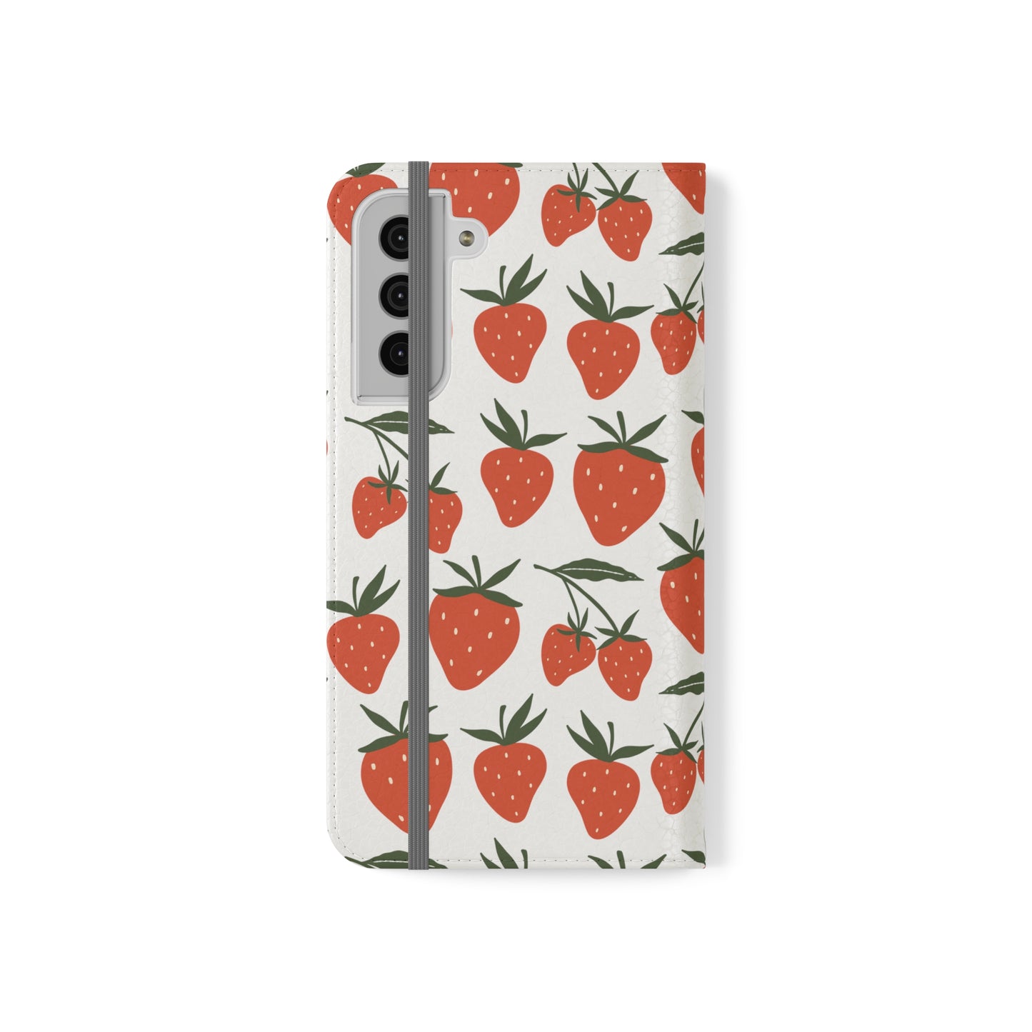 Tropical Strawberry Flip Phone Case Cover with Pockets - Phone Case - Kristine Celestine