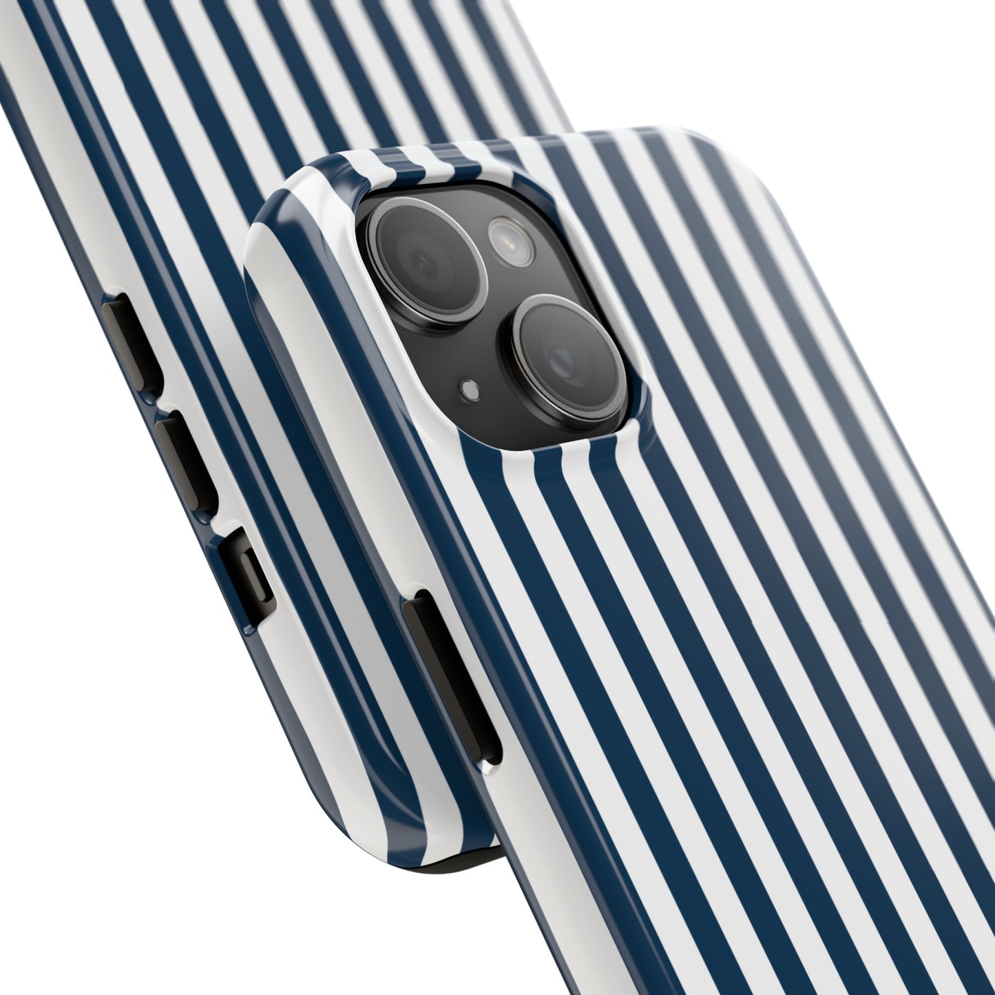 Navy Blue Stripes Tough Phone Case for iPhone and Samsung Galaxy