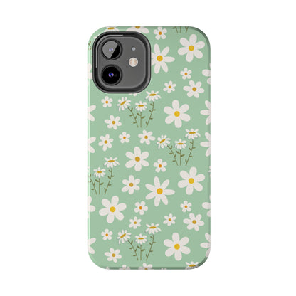 Mint Daisy Delight Tough Phone Case for iPhone and Samsung Galaxy