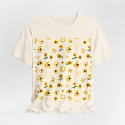 Camisa unisex con ráfaga de girasol