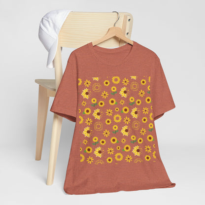 Camisa unisex con ráfaga de girasol