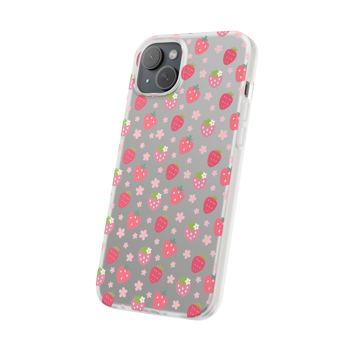 Strawberries and Daisies Flexible Phone Case iPhone Case Samsung Galaxy - Phone Case - Kristine Celestine