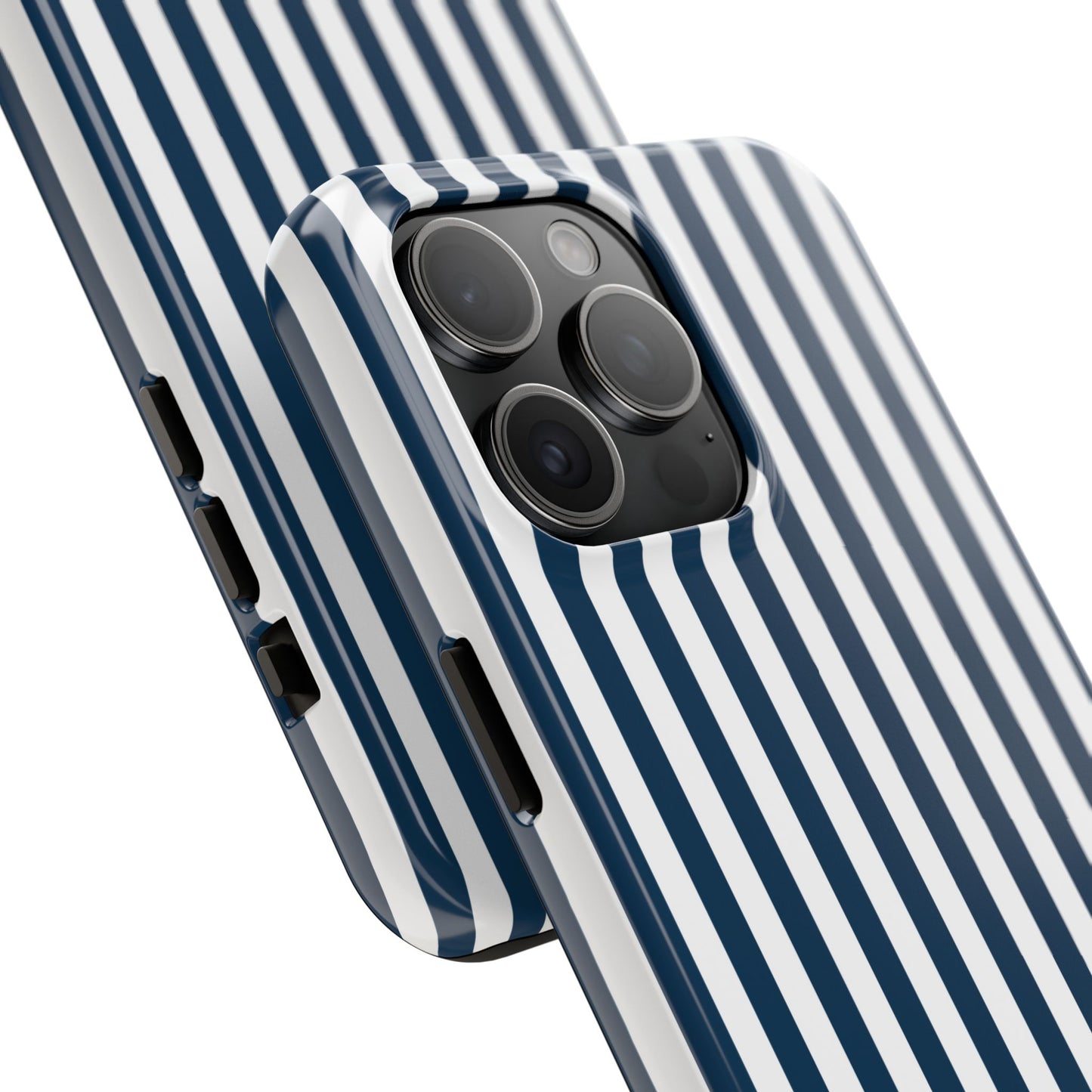 Navy Blue Stripes Tough Phone Case for iPhone and Samsung Galaxy