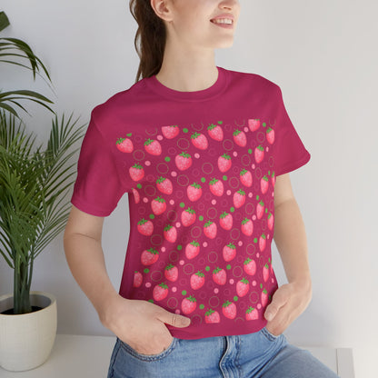 Pink Strawberry Bubbles T - Shirt - T - Shirt - Kristine Celestine