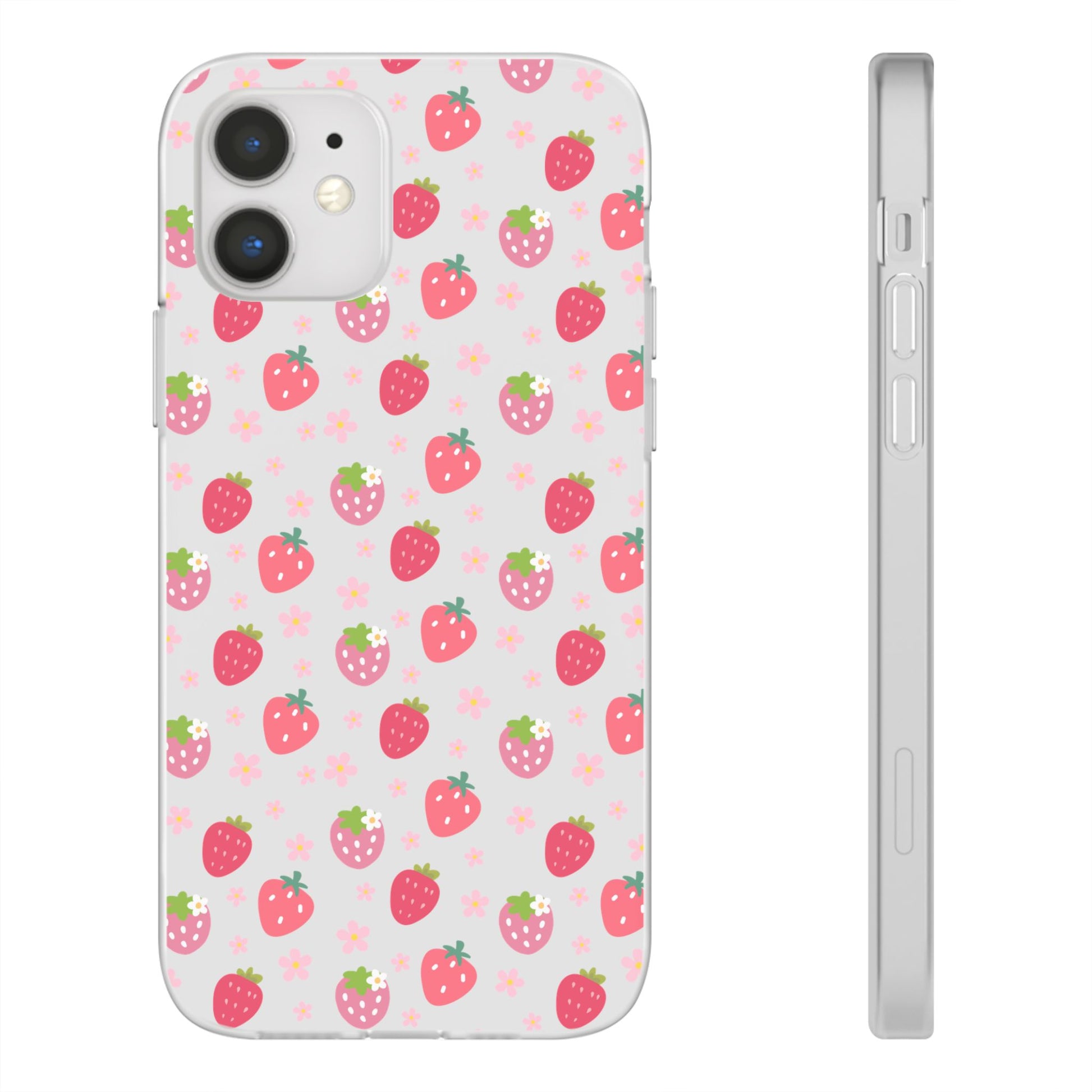 Strawberries and Daisies Flexible Phone Case iPhone Case Samsung Galaxy - Phone Case - Kristine Celestine