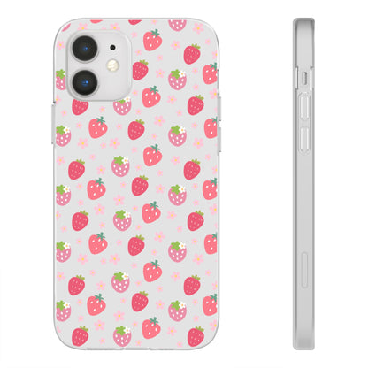 Strawberries and Daisies Flexible Phone Case iPhone Case Samsung Galaxy - Phone Case - Kristine Celestine