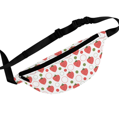 Red Strawberry Bubbles Fanny Pack Belt Bag Fun Fanny Bag Waist Pack Bum Bag