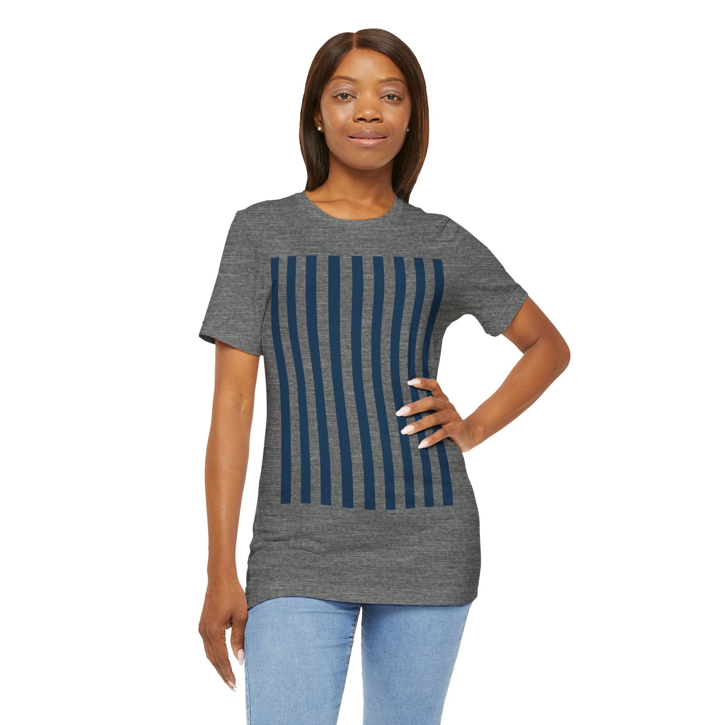 Navy Blue Stripes Shirt Royal Blue T-Shirts