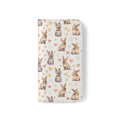 Bunny Love Flip Phone Case Cover with Pockets - Phone Case - Kristine Celestine