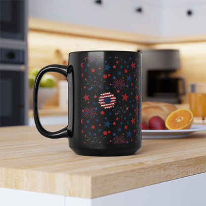 Starry Night America Black Mug Cool Summer Coffee Mug Tea Cup Spring Ceramic Mug