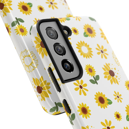 Sunflower Burst Tough Phone Case for iPhone and Samsung Galaxy