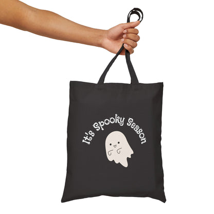 It's Spooky Season Halloween Trick or Treat Bag Cotton Canvas Tote Bag