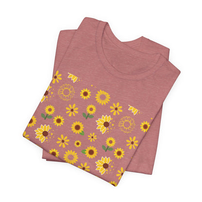 Camisa unisex con ráfaga de girasol