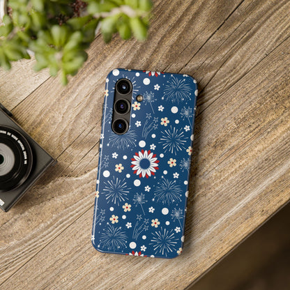 USA Daisy Fireworks Tough Phone Case for iPhone and Samsung Galaxy