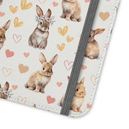 Bunny Love Flip Phone Case Cover with Pockets - Phone Case - Kristine Celestine