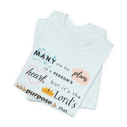 Proverbs 19:21 Bible Verse T-Shirt