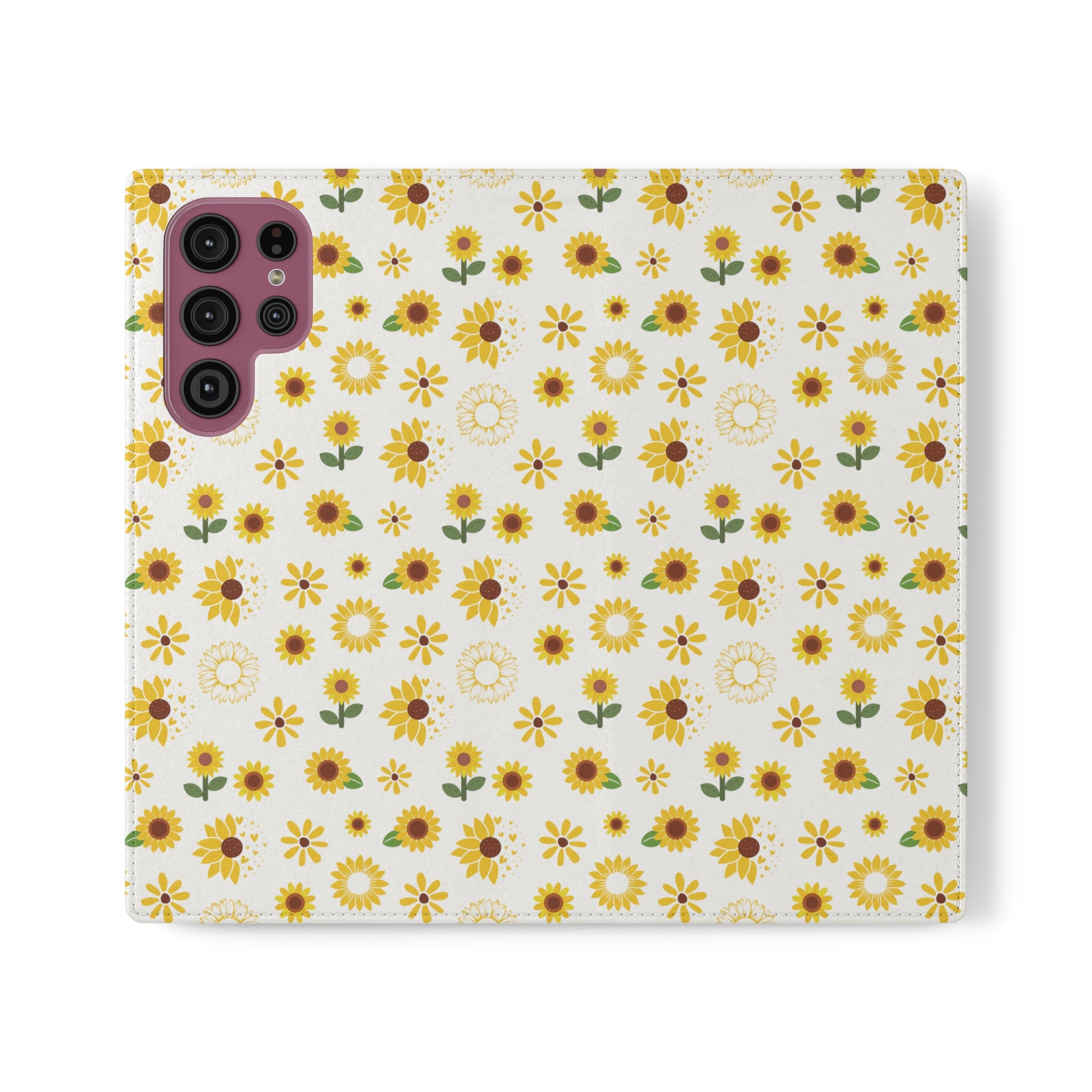 Sunflower Burst Flip Phone Case Cover with Pockets - Phone Case - Kristine Celestine