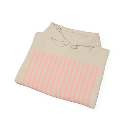 Coral Pink Stripes Hoodie - Hoodie - Kristine Celestine