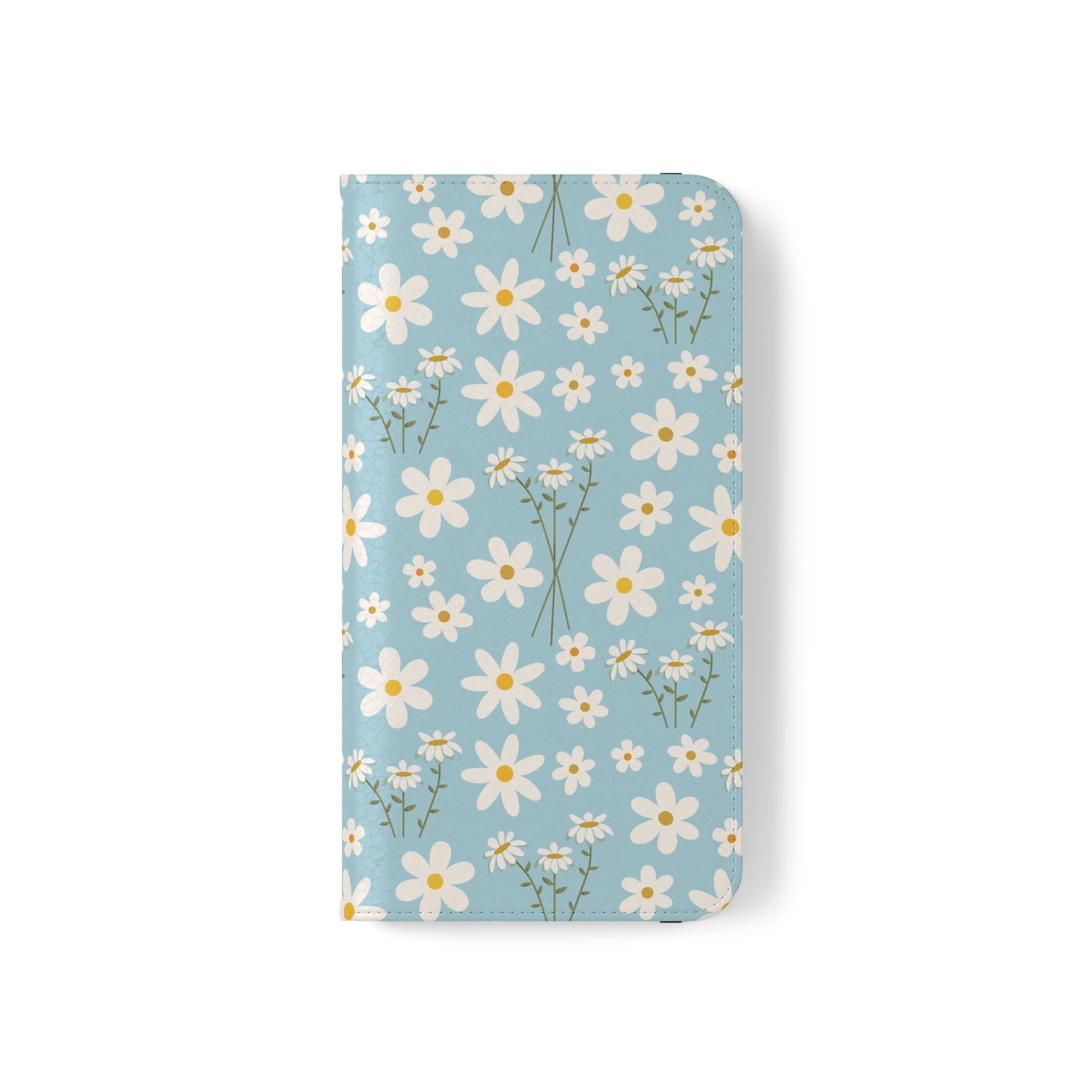 Sky Blue Daisy Flip Phone Case Cover with Pockets - Phone Case - Kristine Celestine