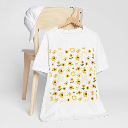 Camisa unisex con ráfaga de girasol