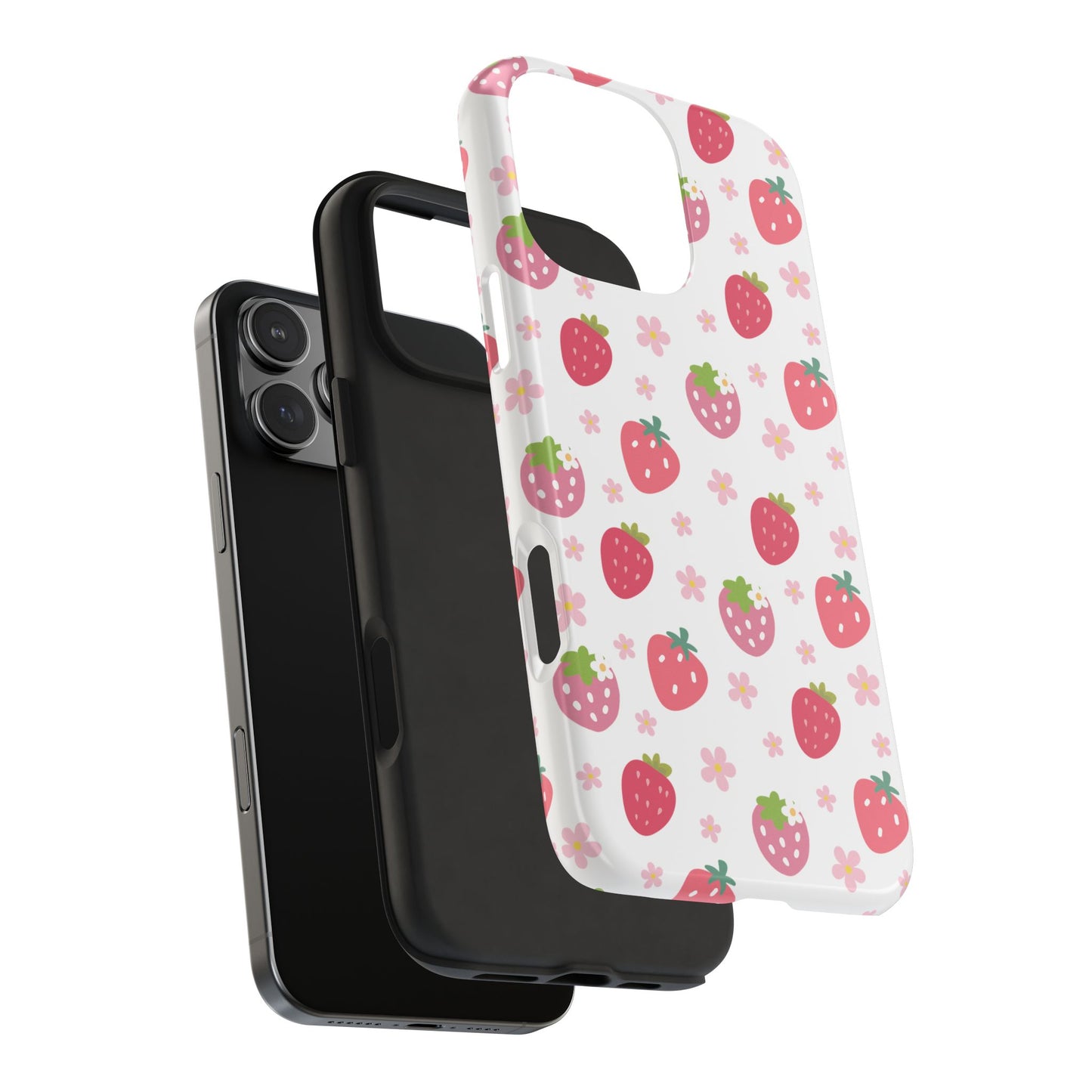 Strawberries and Daisies Tough Phone Case for iPhone and Samsung Galaxy