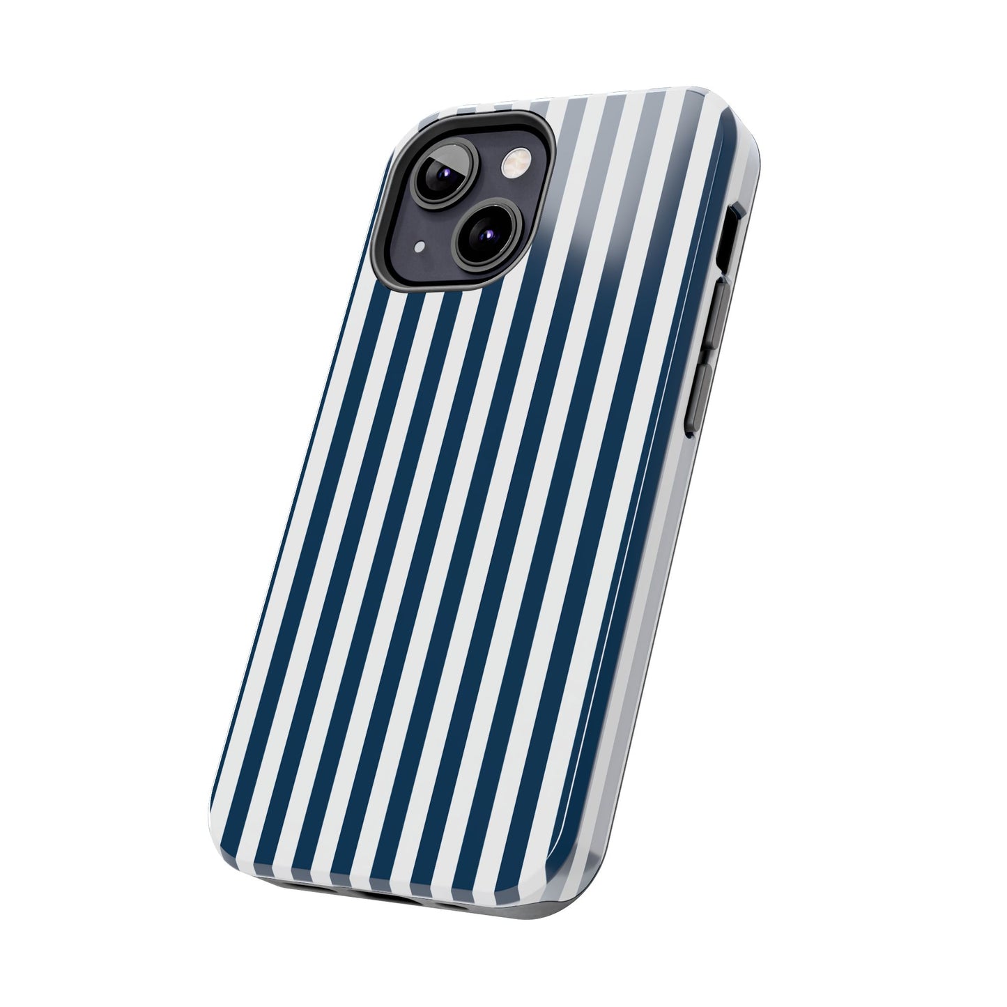 Navy Blue Stripes Tough Phone Case for iPhone and Samsung Galaxy