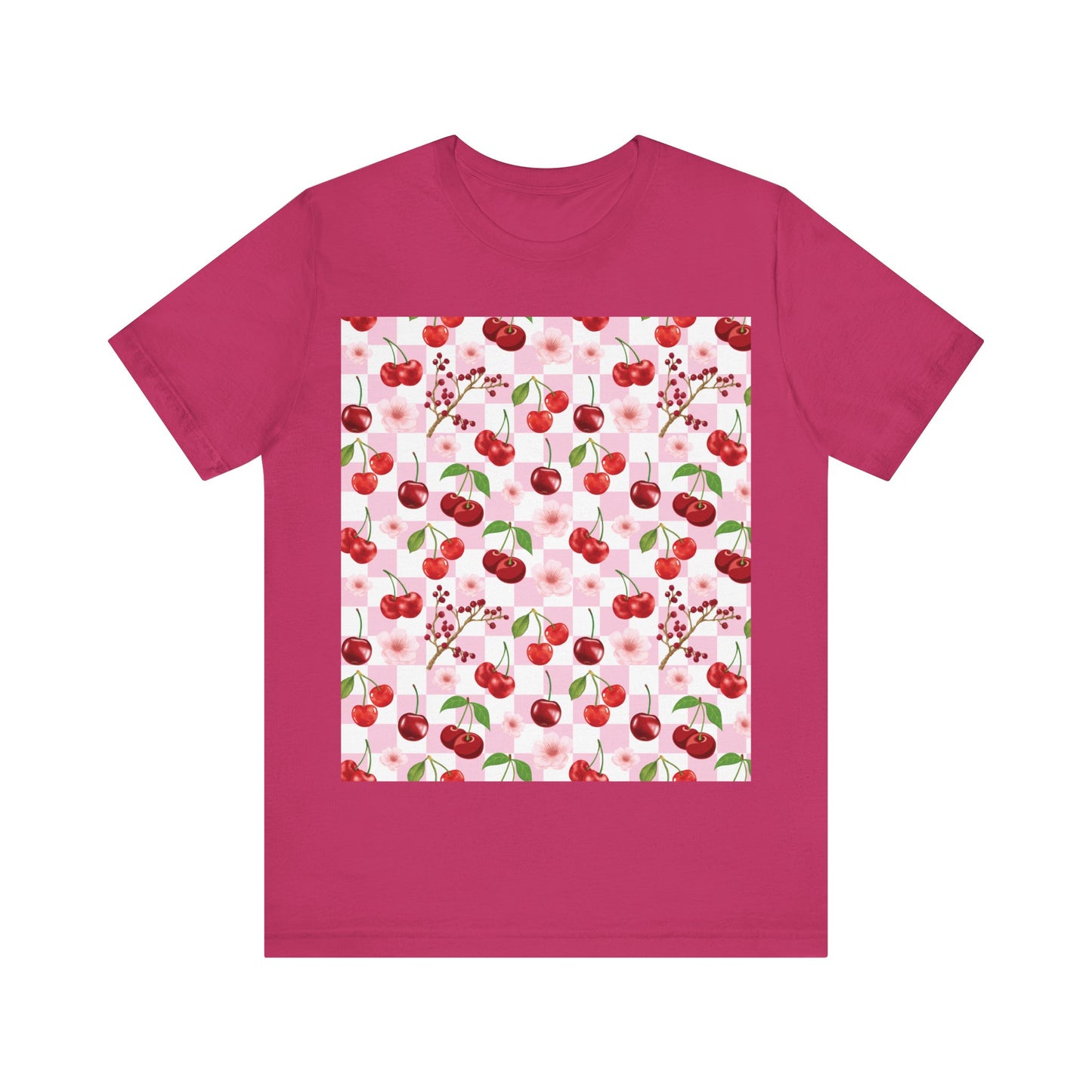 Cherry Checkerboard T - Shirt - T - Shirt - Kristine Celestine